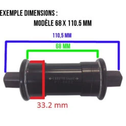 Boitier De Pédalier Sans Filetage à Double Roulement Pour Vélo -Vélo Accessoires Soldes boitier de pedalier sans filetage a double roulement pour velo full 3