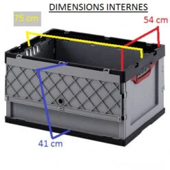 Caisse En Plastique Pliable Pour Remorque Y-Frame -Vélo Accessoires Soldes caisse en plastique pliable pour remorque y frame full 4