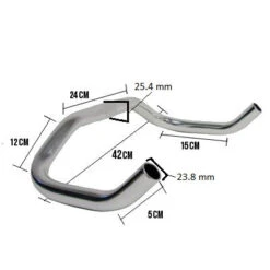 Messingschlager Cintre Corne De Vache Courbé -Vélo Accessoires Soldes cintre corne de vache courbe full 4