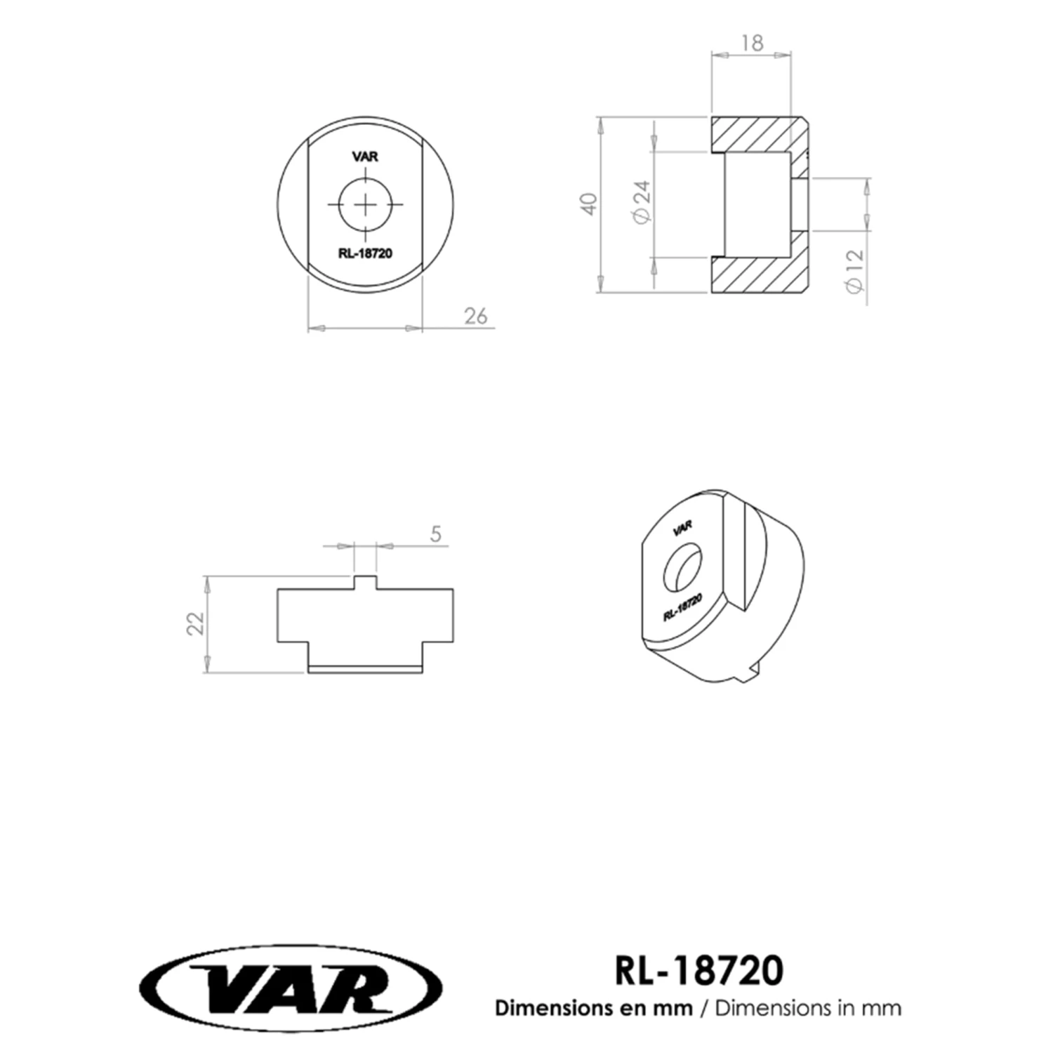 Démonte Roue Libre 2 Ergots 1/2/3 Vitesses RL-18720 Var 4 Démonte Roue Libre 2 Ergots 1/2/3 Vitesses RL-18720 Var – Image 2