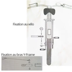 Fixation Lollypop Sur Axe De Vélo Et Bras De Remorque Y-Frame -Vélo Accessoires Soldes fixation lollypop sur axe de velo et bras de remorque y frame full 3