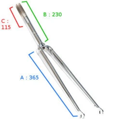 Fourche Droite Chromée 1 Pouce - BLB Classic -Vélo Accessoires Soldes fourche droite chromee 1 pouce blb classic full 4