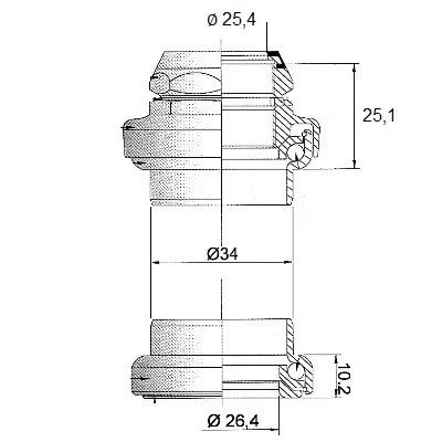 Point Jeu De Direction 1 1/8 Avec Réducteur Pour Pivot De 1 Pouce 4 Point Jeu De Direction 1 1/8 Avec Réducteur Pour Pivot De 1 Pouce – Image 2