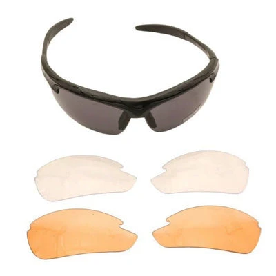 Lunettes De Protection 3 Verres, Clairs, Fumés Et Noirs 4 Lunettes De Protection 3 Verres, Clairs, Fumés Et Noirs – Image 2
