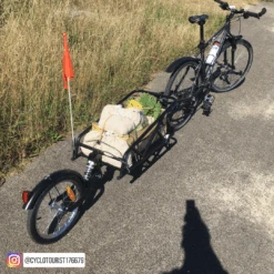 Remorque Vélo Mono Roue Avec Amortisseur -Vélo Accessoires Soldes remorque velo cylotourist176679