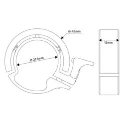 Sonnette Pour Vélo Classic Large Noire Knog Oi -Vélo Accessoires Soldes sonnette pour velo classic large noire knog oi full 4