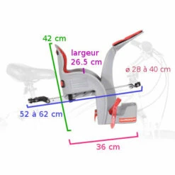 WeeRide DeLuxe Siège Enfant Avant Pour Vélo -Vélo Accessoires Soldes weeride deluxe siege enfant avant marron pour velo full 6